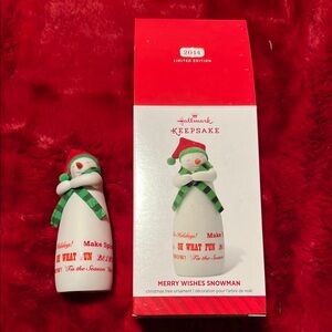 Hallmark Keepsake Merry Wishes Snowman Ornament